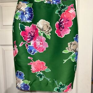 Kate Spade Floral Green Skirt